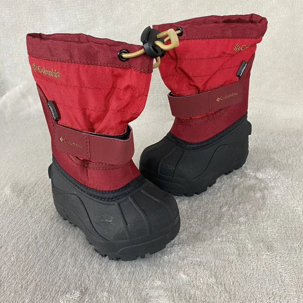 Columbia Powderbug Plus Snow Boot Toddler 6 Red Waterproof Insulated NEW